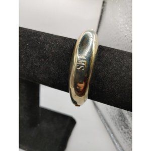 Bracelet Hinged Cuff Gold Tone Monogram MMS  #3